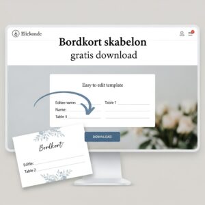 Bordkort skabelon gratis download: Få kreative idéer til din næste fest!