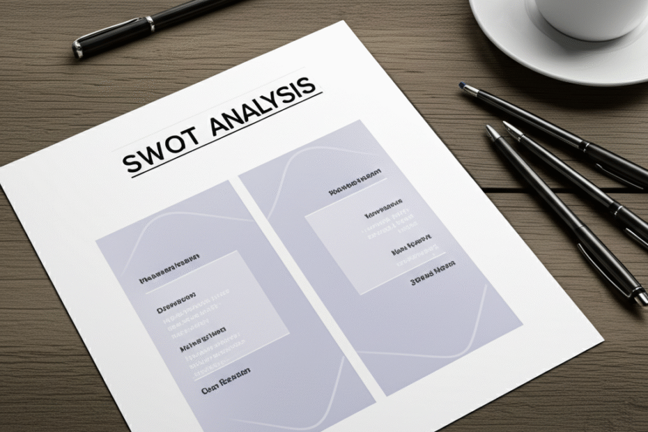 swot-analyse skabelon