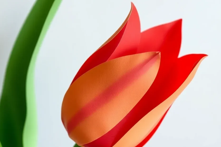 tulipan crepepapir blomster skabelon