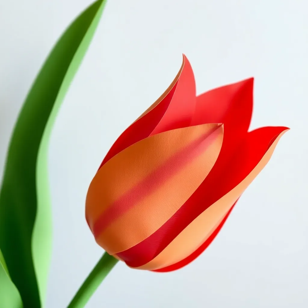 tulipan crepepapir blomster skabelon