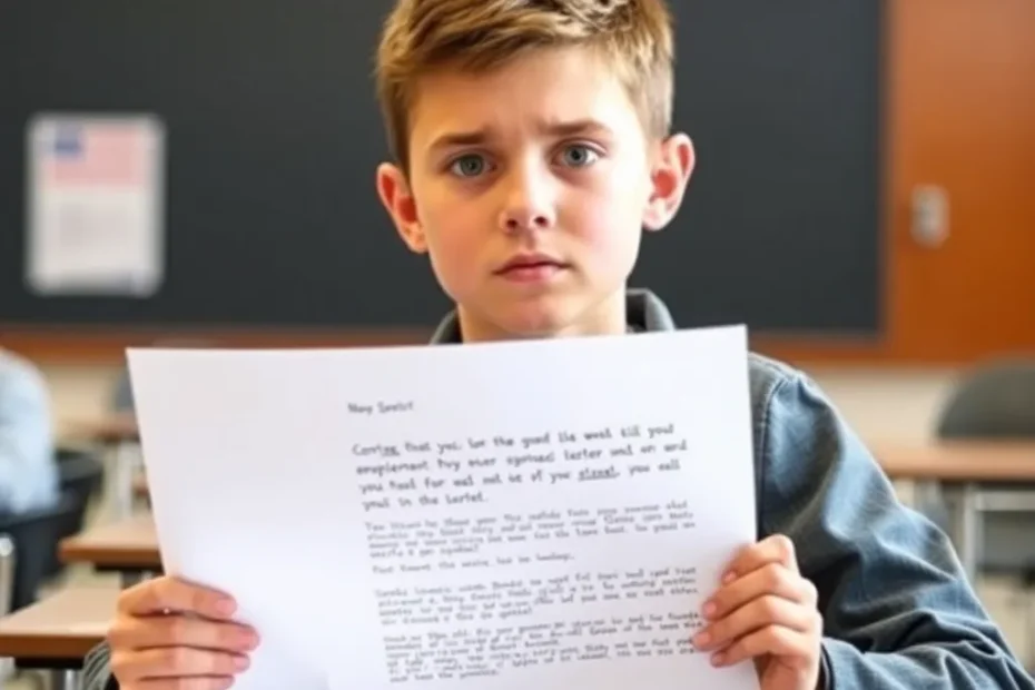 eksempel på klage over karakter